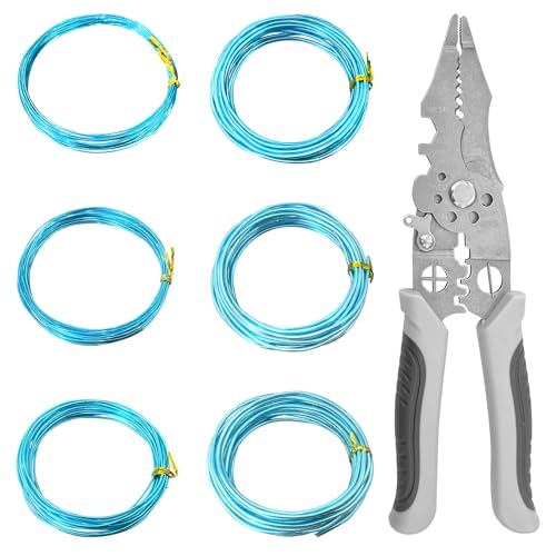 6 Pcs Bonsai Wire, 6 Sizes, Aluminum