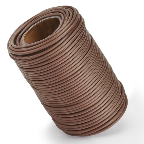 TELENT OUTDOORS 130 Feet Soft Plant Tie Brown Twist Garden Ties for Plants Gardening Home Office Organization TPR Garden Ties Supplies with 2.5mm Diameter - color: brown