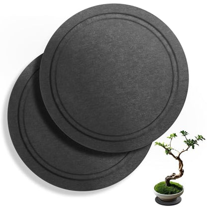 Augshy Plant Saucers 2Pcs 8in Diatomaceous Earth Instant Dry Tray for Plant | Round Pot Trays to Catch Water, Indoor Outdoor Plant Drip Pans, Quick Drying Flower Pot Saucer - size: 8 Inch