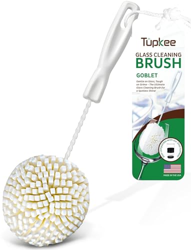 Wine Glass Cleaning Brush, Soft Non-Scratch Foam, Made in USA - size: Goblet & Stemware