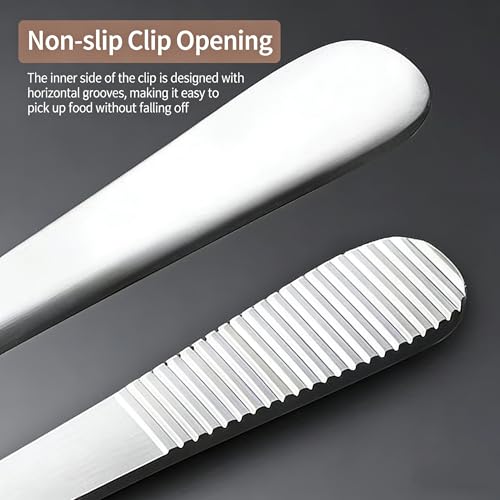 10-Inch Fine-Tip Kitchen Tweezers Tongs, Extra-Long Stainless Steel Cooking Tweezers Dishwasher Safe for Grilling, Baking & Food Prep (2 Parks 10In BBQ Tongs w/Hook) - color: 2 Parks 10in Bbq Tongs W/Hook