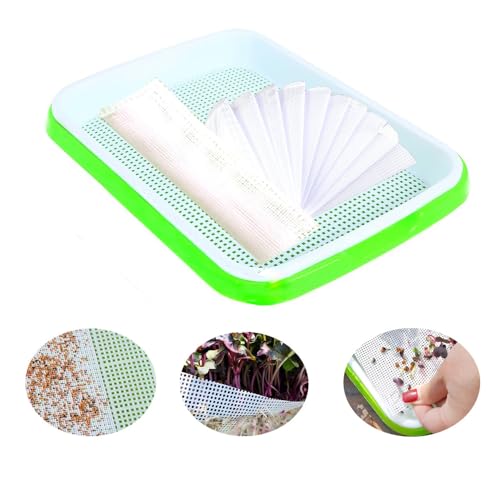 16pcs Germinating Growing Sheets,Hydroponic Growing Silicone Mats. Fit for Plant Germination Tray and Mesh Sprouting Trays,Trays NOT Included (8.26 * 78")