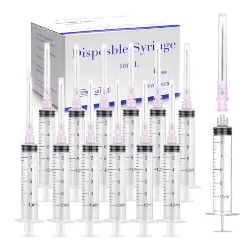 100 Pack 10ml Syringes with 18 Gauge 1.5 inch, Sterile Luer Lock Lab Syringes for Scientific Measuring and Refilling, Individual Package - color: 100 Pack, size: 10ml 18Ga 1.5"(Luer Lock)