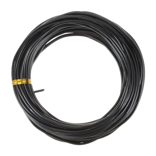 HARFINGTON Bonsai Training Wire 2mm Total 20mm 66 Feet Anodized Aluminum Wire Corrosion Resistant Garden Wire for Plants Bonsai Trees Shaping Bending Indoor, Black - color: Black, size: 2mm