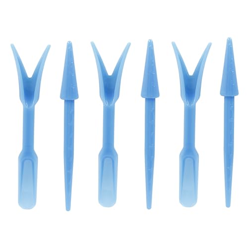 Bivethoi Garden Hand Tools Transplanting Shovel Scoops Kits, Set of 6, Blue - style: Blue