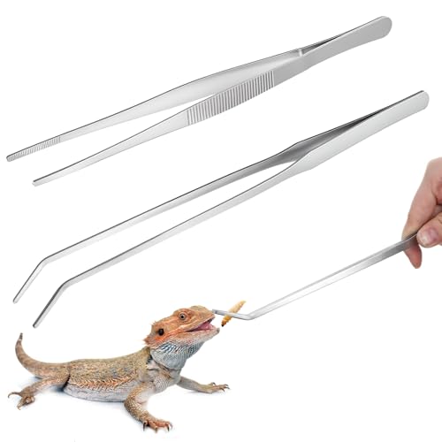 2 Pcs Feeding Tongs,Reptile Feeding Tongs Aquarium Tweezers
