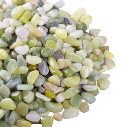 2.5lb Small Pebbles for Indoor Plants, 3/8 Inch Decorative Jade Rocks | Natural Polished Stones for Lucky Bamboo, Plants Pot, Succulent, Vase, Cactus, Landscaping - size: 2.5lb
