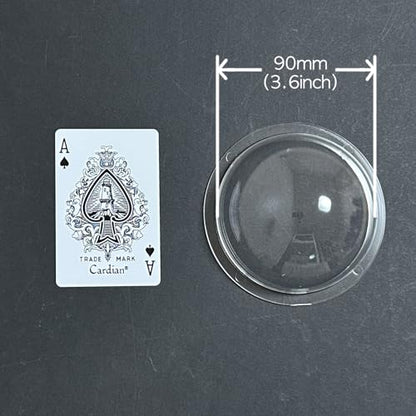 KAYNEY Acrylic Dome with Flange Clear Plastic Hemisphere – Transparent Case for CCTV, Camera Lens, Jewelry, Collectibles & Miniatures – Dustproof Cover for Delicate Items (3.6inch / 90mm) - size: 3.6inch / 90mm