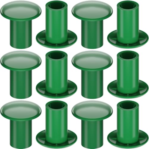 Cosmos 12 Pcs Garden Cane Caps Bamboo Stick Protectors Rattan Toppers Bamboo Pole Sleeves Plant Stick Support Holder Small Cane End Covers for Outdoor Fence Rebar Stake (Round Shape) - style: Round Shape