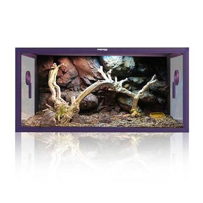Phailozoo 50 Gallon Reptile Enclosure, Colorful Aluminum Frame Reptile Tank - color: Royal Purple, size: 50 Gallon