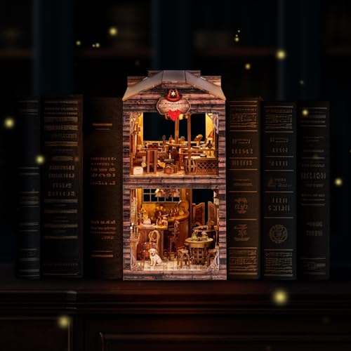Book Nook Kit - DIY Miniature House Diorama Dollhouse Kit, Booknook Tiny Western Bookshelf Decor, 3D Wooden Puzzle for Adults,DIY Hobby Craft Gift(Old Town Saloon)