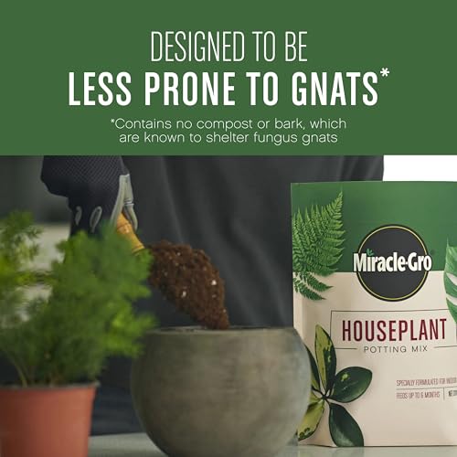 Miracle-Gro Houseplant Potting Mix, 4 qt. - size: 1 Pack, style: Houseplant