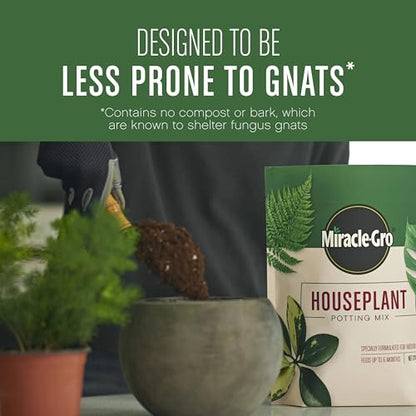 Miracle-Gro Houseplant Potting Mix, 4 qt. - size: 1 Pack, style: Houseplant