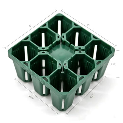 Vego garden Standard Seedling Trays Without Lids, 64 Pack for Seedlings Reusable Propagator Growing Starter Tray, Germination Trays Kit for Greenhouse/Garden (8-Cell per Tray) - size: 64 Packs, style: 8 Cells Standard Size