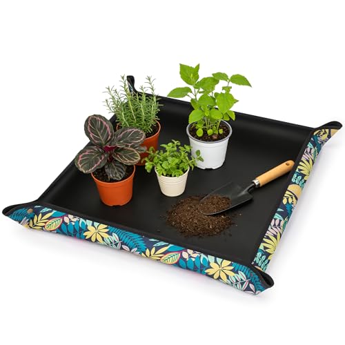 Repotting Mat, Potting Mat for Indoor Plants, Print, 29.5"x 29.5" - color: Print 29.5" X 29.5"