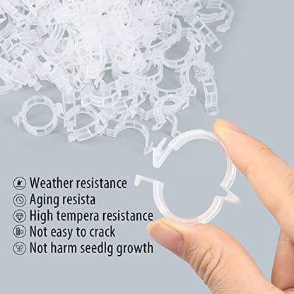 Tomato Clips, 100 Pcs Support Clips, Plastic Trellis Clips, Garden Clips to Grow Upright Makes Plants Healthier for Tomato Cucumber Grape Vegetables Plants
