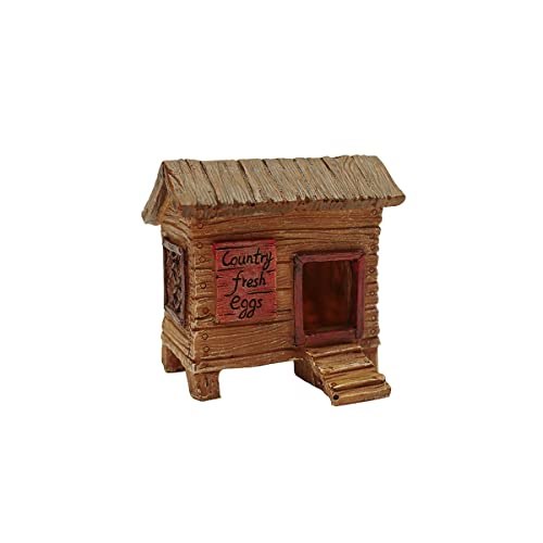 Mini Chicken Coop Outdoor Yard Accessory Dollhouse Decor Fairy Garden Ornament