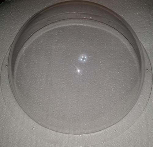 Acrylic Dome/Plastic Hemisphere - Clear - 10" Diameter, 3/4" Flange with Pre-Drilled Holes - size: 10" with Holes