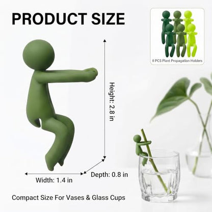 Plant Propagation Buddy, 6pcs Plant Cutting Holders for Stems, Sprouts, Shoots and Cuttings, Cute Plant Propagation Friends Support Clips for Vases, Glass Cups, Indoor Gardens, Plant Lover Gifts