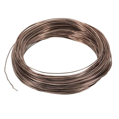 PATIKIL 1.5mm x 169ft Bonsai Training Wire,Floral Wire Stems Anodized Aluminum Tree Wire for Gardening Branch Fixing,Brown - color: Brown, size: 1.5 mm x 51.5 m