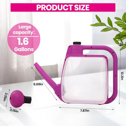 1.5 Gallon Purple Clear Plastic Foldable Garden Watering Can - color: Purple, size: 6L-PURPLE