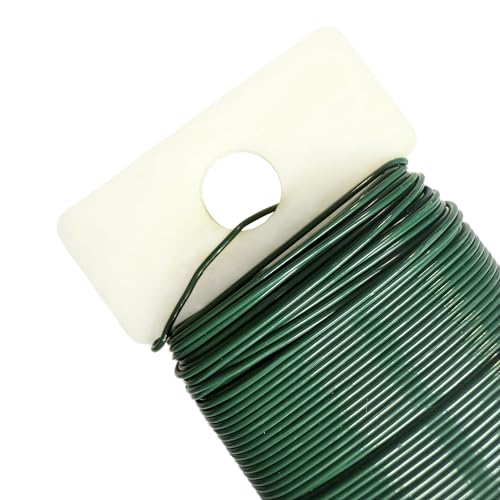 22 Gauge Green Floral Wire 3 Pack 114 Yards Flexible Paddle Wire for Christmas Wreath Tree,Crafts,Garland and Floral Arrangements (3,Green, 114 Yards) - color: Green