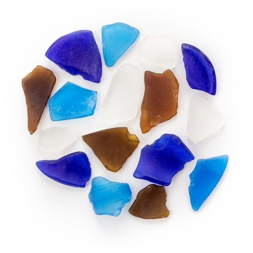 Galápagos (05139) Aquarium Sea Glass – Tumbled Decorative Glass for Aquariums, Terrariums, Crafts, Vases, and Home Decor, 4 lb Bag, Pacific Mix - size: 4 lb