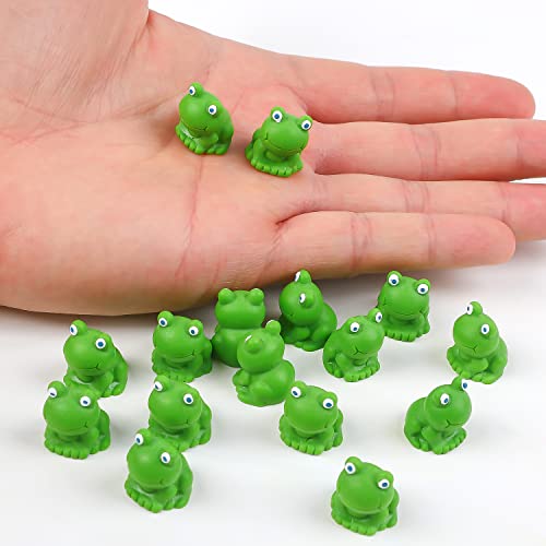 CCINEE 30 Pcs Resin Mini Frogs Green Frog Miniature Figurines Fairy Garden Miniature Moss Landscape DIY Terrarium Crafts Ornament Accessories for Home Décor