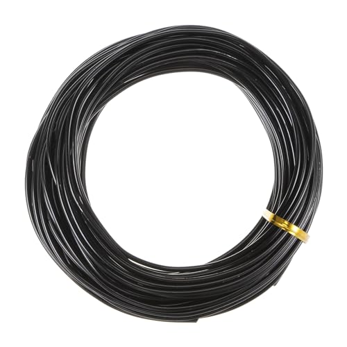 HARFINGTON Bonsai Training Wire 2.5mm Total 20mm 66 Feet Anodized Aluminum Wire Corrosion Resistant Garden Wire for Plants Bonsai Trees Shaping Bending Indoor, Black - color: Black, size: 2.5mm