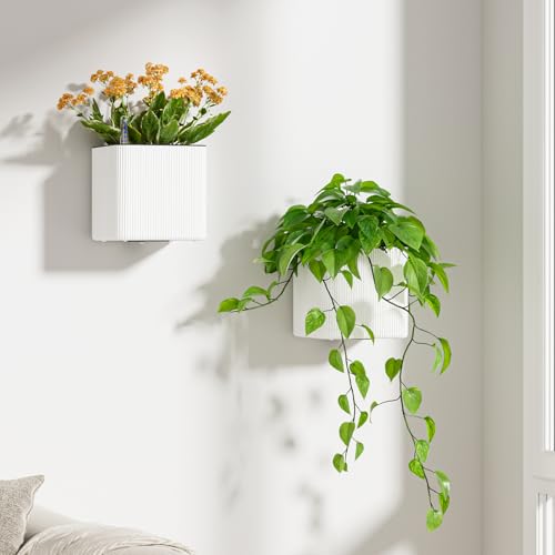 Pawfly 2 Pack Self-Watering Wall Planters for Indoor Plants
