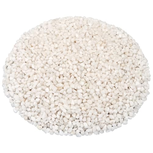 Landscaping Pebbles, White River Rocks, Ornamental Decor Stones, 5 Pounds | Ornamental Gravel Filler For Flower Bed, Fish Tank, Plants, Vases, Succulents, Home & Garden Landscaping Decoration - color: White, size: 5 Pounds