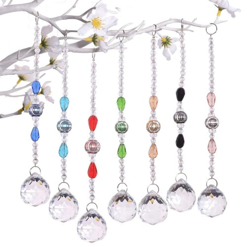 12 Pcs Crystal Ball Prism Suncatcher 30mm Rainbow Pendants Maker | Clear Glass Crystal Ball Prism,Hanging Crystals Prisms for Windows,for Feng Shui,for Home,Office,Garden Decoration