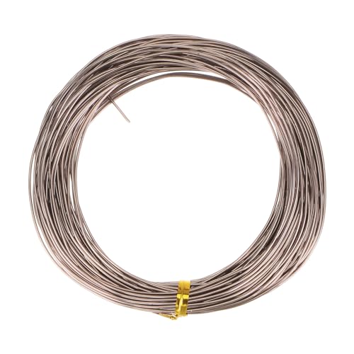 HARFINGTON Bonsai Training Wire 1mm Total 20mm 66 Feet Anodized Aluminum Wire Corrosion Resistant Garden Wire for Plants Bonsai Trees Shaping Bending Indoor, Brown - color: Brown, size: 1mm