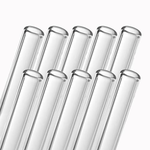 Glass Blowing Tubes, 10pcs 4inch Long Clear Borocilicate Glass Tubes - color: Transparent, size: 4 Inch