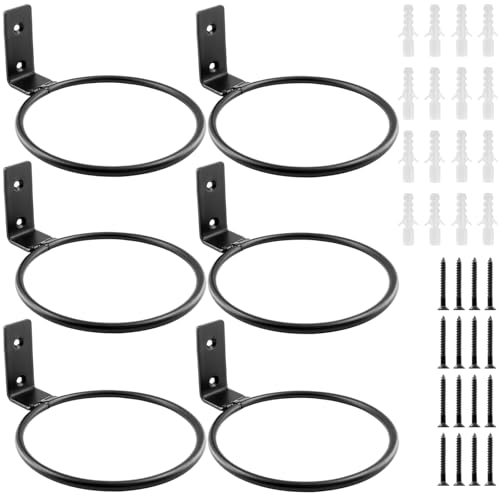Jiozermi 6 Pack 6 inch Flower Pot Holder Ring, Wall Mounted - size: 6 Inch-6Pcs