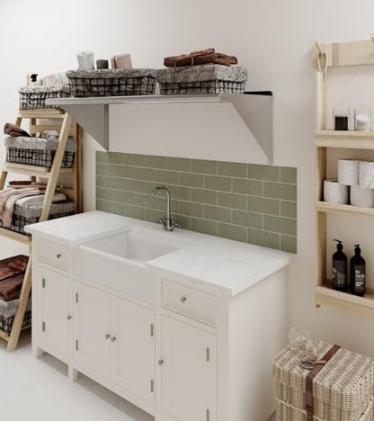 AmGood 18 in. x 48 in. Stainless Steel Wall Mount Shelf - NSF Certified, Commercial Grade, 18-Gauge - Holds up to 385 lbs - with Backsplash & Bullnose Edge for Kitchen, Restaurant, Garage - size: 18 in. x 48 in.