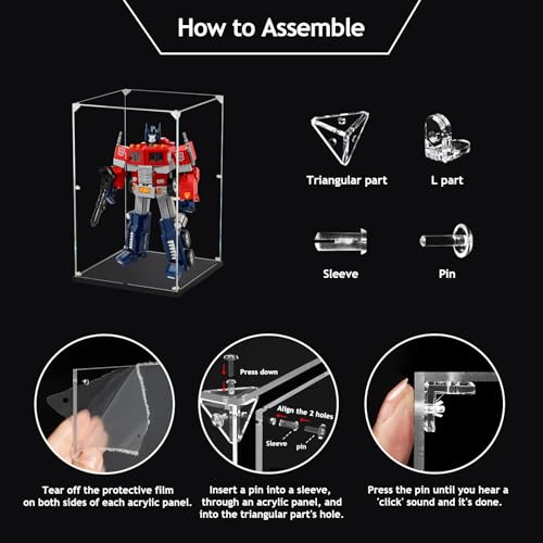 Clear Acrylic Display Case, Easy Assembly Showcase Boxes(16x13x14inch) | dofopo Dust Protection Case for Action Figures and Dolls, Alternative Glass Box for Collectibles Commemorative Gifts - size: 16x13x14inch,40x33x35cm