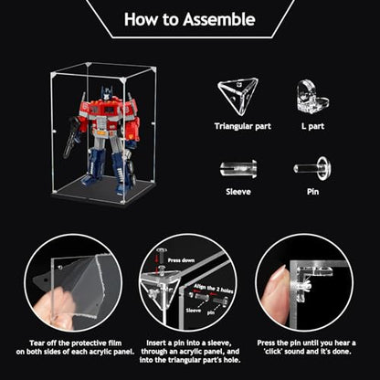 Clear Acrylic Display Case, Easy Assembly Showcase Boxes(16x13x14inch) | dofopo Dust Protection Case for Action Figures and Dolls, Alternative Glass Box for Collectibles Commemorative Gifts - size: 16x13x14inch,40x33x35cm