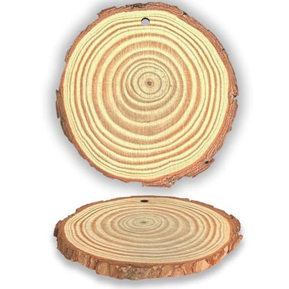 Wood Slices 2 Inch Discs Ornaments for Crafts | 60 Pcs Bulk,with holes,1.6-2 inches,unfinished natural wooden rounds,with bark - size: 1.6-2 INCH 60 PCS PRE-DRILLED
