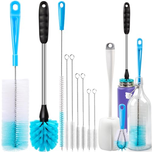 Holikme Bottle Brush Tube Cleaning Lab Set with Long Handle,White - color: White