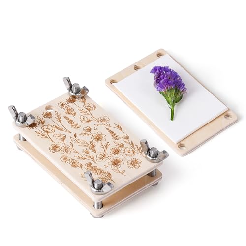 Aboofx Mini Flower Press Kit 2.5x4 Inch, Pocket Pressed for Small Flowers | for beginners travel outdoor, presses plant leaves herbs micro flowers, classroom arts craft lovers - color: rectangle