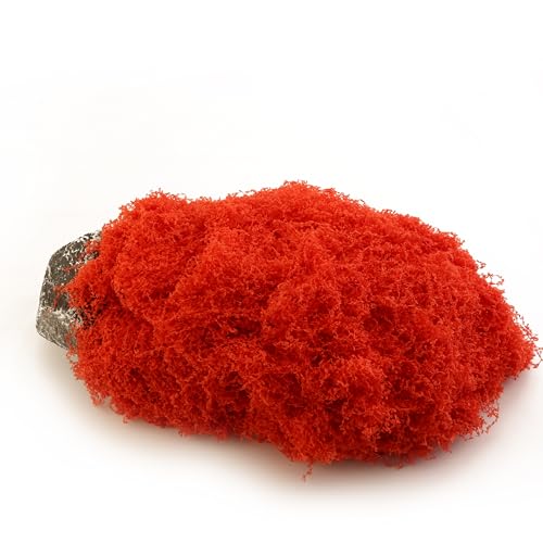 Artificial Moss, Filamentous Simulated Moss Red3.5oz - color: Red