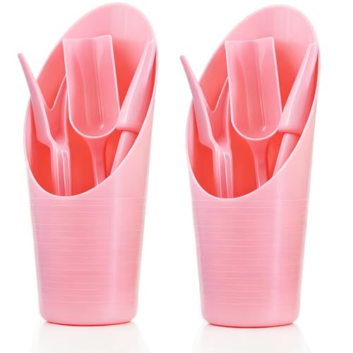 8pcs Potting Soil Scoop for Indoor Plants, Garden Tiny Plant Shovel Hand Tools Transplanting Succulent Cultivation Digging Bonsai Soil Scoops Kits,2Sets Pink - color: Pink