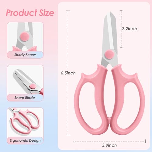 4PCS Flower Scissors, Premium Stainless Steel Garden Scissors - size: 4PCS Standard