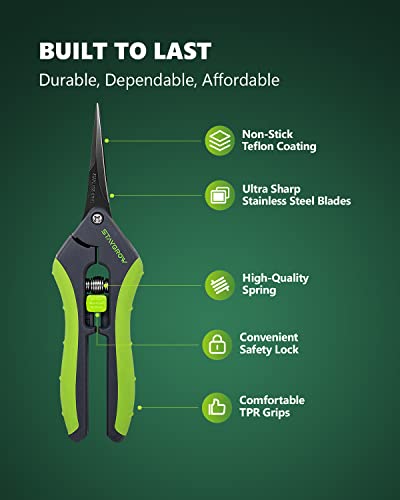6.5" Gardening Scissors, Ultra Sharp Plant Trimming Scissors - size: 6.5" Straight*2