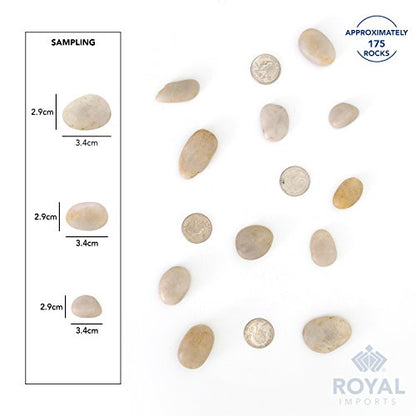 Royal Imports River Rocks, Aquarium Gravel – Light 1"- 1.5" - 5 lbs | Decorative Ornamental Vase Filler Pebbles for Potted Plants, Terrariums, Vases, Succulents, Fish Tank Gravel, DIY & Crafting - size: Medium - 5 lbs, style: Light