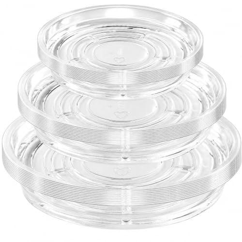 30 Pack Clear Plant Saucers for Indoors (4, 6, 8 inch) Flower Pot Saucers for Potted Plants Plant Plate Set Plant Trays for Indoors No Holes Plant Trays for Pots Plant Drip Trays Bulk - color: Clear, size: 4 6 8 inch: 30 pcs
