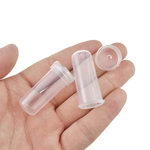 HAHIYO 60PCs 1.6X0.7Inch Transparent Plastic Floral Tubes Floral Water Tubes Flower Vials with Silicone Caps for Plants Fresh Flowers Arrangement Decoration Milkweed Cutting Florist Supplies - color: Transparent, size: Transparent-1.6X0.7Inch-60P