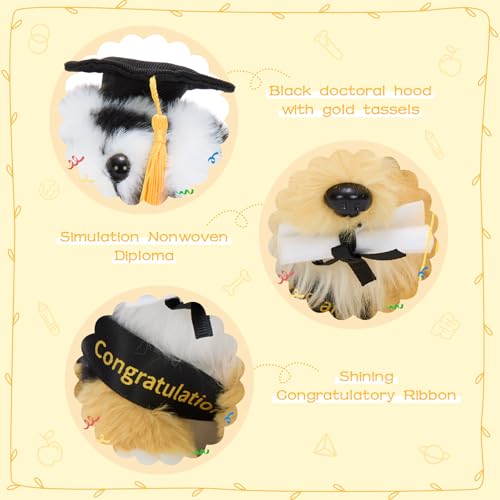 Tezituor 6 Pcs Graduation Plush Dog Bulk Toy 6", 2026 Cute Puppy Graduation Stuffed Animal Gift for Boys and Girls Graduates, Congrats Grad Keepsake - color: 6 Dogs Grad