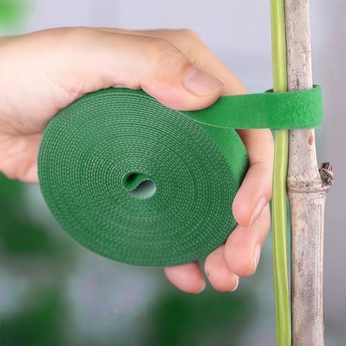 Garden Twine for Tomatoes, Peppers & Vines - 16.5ft Reusable Plant Ties, Gentle & Weatherproof Support, Green(10mm) - size: 16.5FT/Roll